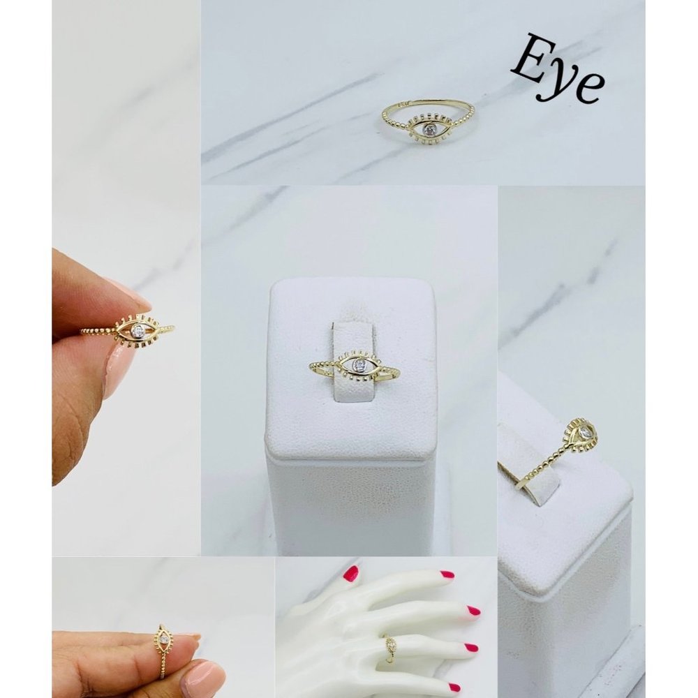 10k Solid Gold Ring Minimalist Stackable Crown, B… - image 3